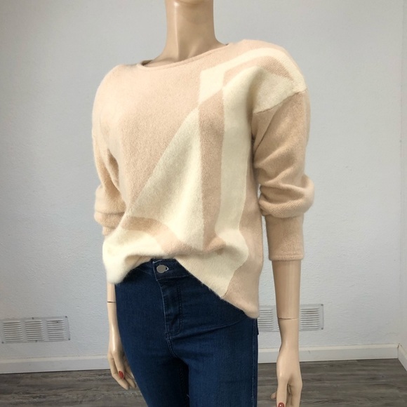 Vintage Outlander cream,beige overside sweater S:L - Picture 4 of 16